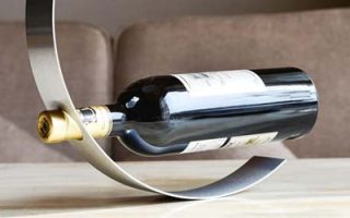 stainless steel minimalist wine rack