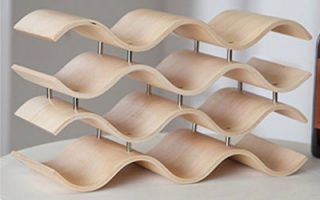 wooden minimalist wine rack